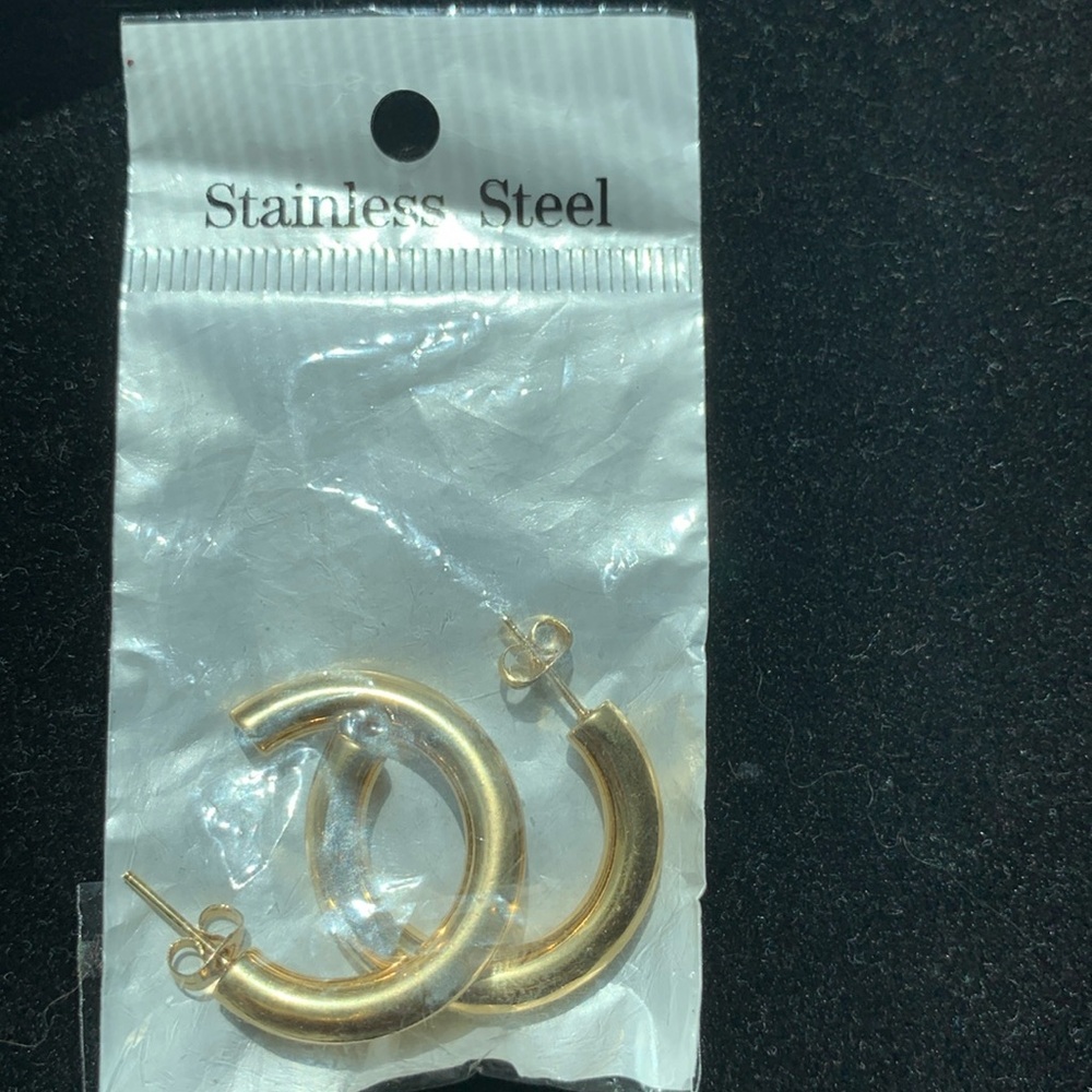 Stainless steel gold tone Earrings